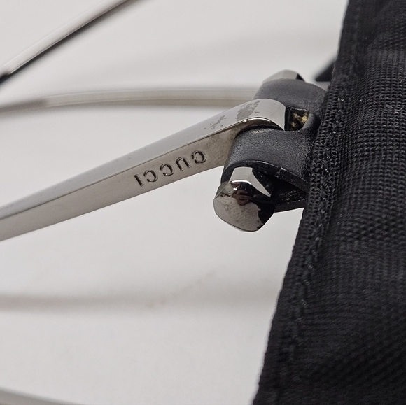 Gucci Mini Tote Bag In Black Nylon And Leather With Silver Handles - Picture 9 of 16